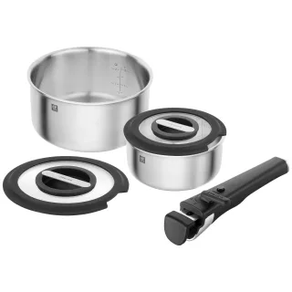 ZWILLING Unlock Kochtopfset 5-tlg, 18/10 Edelstahl