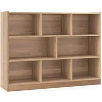 COSTWAY Kinderregal, mit 2 großen Fächern und 6 kleinen Fächern, 122x32x93cm