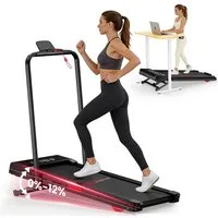 Hamlody Laufband klappbar elektrisch mit Steigung, Walking Pad für Zuhause (1–10 km/h Walking Pad, 2.5HP Motor, LED Display, Heimtrainer Laufband), Max.Tragfähigkeit 150 kg, für Home Office & Fitness