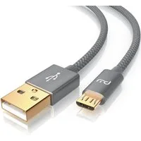 Primewire USB-Kabel, 2.0, Micro-USB (500 cm), 2,4A MicroUSB Schnellladekabel, Nylon, Metallstecker, Datenkabel - 5m
