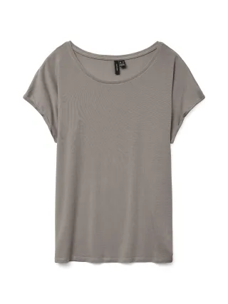 VERO MODA - VMAVA PLAIN SS TOP JRS NOOS Moon Rock - Gr. - M
