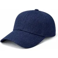 ZUKUNFTSENKEL Baseball Cap Kappe aus Papierstroh verstellbarer Metallverschluss (atmungsaktive Cap einfarbig Unisex) luftige Sommer Mütze mit Mesh Struktur