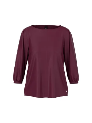 Marc Cain Additions - Seidenbluse mit 3/4-Arm winetasting - Gr. - 40