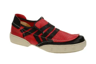 Eject 17641 Eden Herren Slipper Halbschuhe Schwarz Rot Gummisohle