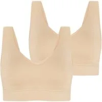 Jockey Bralette Back Smoothing Seamfree (2er Pack) weiche, eingenähte, drahtlos geformte Cups