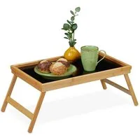 relaxdays Tablett Klappbares Betttablett aus Bambus, Bambus