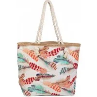 styleBREAKER Strandtasche Strandtasche mit bunten Federn (1-tlg)