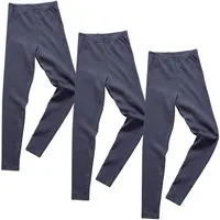HERMKO Leggings 2720 (Pack, 3er) Kinder Legging, 100 % Bio-Baumwolle, Gummibund, Jungen, Mädchen