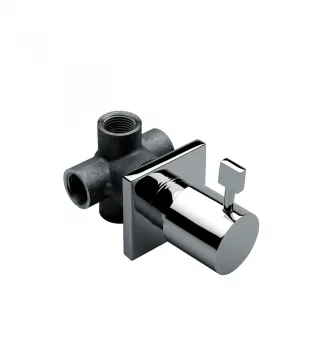 KAJA-B-Quadrat 3-Wege-Unterputz-Umstellung, chrom  29650-C