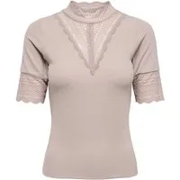 ONLY Spitzenshirt ONLTILDE HIGHNECK S/S TOP JRS NOOS