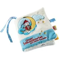 Heunec® Greifspielzeug Stoffbuch Sandmann, mit Bändchen zur Befestigung an Kinderwagen, Babyschale oder Bett