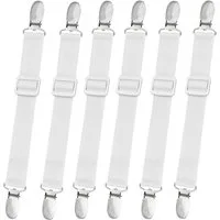 FELIXLEO Spannbettlaken 12er Pack verstellbare Bettlakenspanner elastische Lakenspanner, (1 Stück)