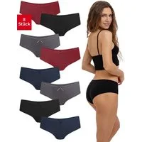 Fabio Farini Hipster Damen Unterhosen - Frauen Hipster Set aus Baumwolle (Packung, 8-St) im sportlichen Panty-Style mit Schleifchen