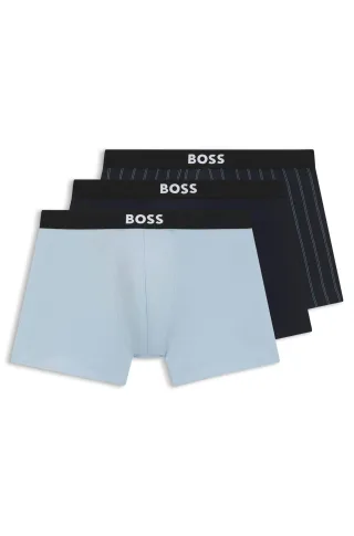 BOSS Menswear Black - BoxerBr3P BOSS ONE D Open Blue - Gr. - L