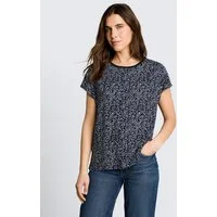 TOM TAILOR T-Shirt T-Shirt (im Einserpack) T-Shirt im Material-Mix