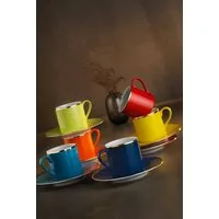 Kütahya Porselen Kaffeeservice Rüya 12-tlg. Kaffeeset für 6 Personen – Bunt & Elegan