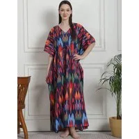 PfauGermany Kaftan ABSTRACT IKAT PRINT COTTON KAFTAN
