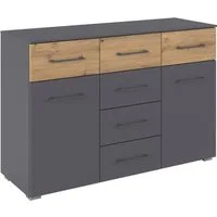rauch Kombikommode Sideboard Kommode Schubladenkommode Türenkommode BOSTON-EXTRA (B/H/T: 120/81/42 cm), mit 6 geräumigen Schubladen, Einlegeböden verstellbar MADE IN GERMANY