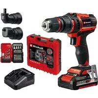 Einhell Akku-Bohrschrauber TE-CD 18/45 3X-Li +22, max. 1600 U/min, Power X-Change, inkl. Akku 18V/2,0Ah, Ladegerät, Zubehör, Koffer