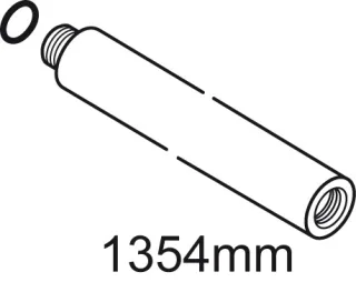 Ideal Standard Brausestange, d:25, Abstand L=1354mm, A861146AA