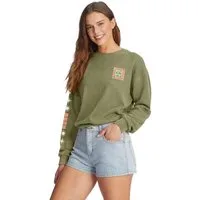 Roxy Sweatshirt EAST SIDE MIDWEIGHT LS Langarm-Design, mit Rundhalsausschnitt, aus angerauter Sweatware