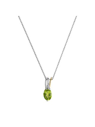 Fascination by Ellen K. Anhänger mit Kette 375/- GG/WG Peridot