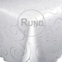 Bronze Tischdecke Ornamente RUND Tischdecke Seidenglanz uni Damast, strapazierfähig, bügelfrei