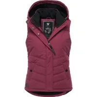 Ragwear Steppweste Hesty Wasserdichte Outdoor-Weste mit abnehmbarer Kapuze