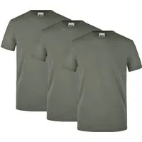 James & Nicholson T-Shirt 3er-Pack Robustes Herren Rundhals T-Shirt für Arbeit & Freizeit JN838 (Spar-Pack, 3er-Pack) Strapazierfähiges und pflegeleicht