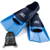 Aqua Speed Flosse Kurze Trainingsflossen Hoher Vortrieb Perfekt für Schwimmtraining, Maximale Kraftübertragung durch verstärkte Seitenelemente