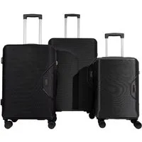 Crosstravel Kofferset Tampa, 4 Rollen, (3 tlg., Hartschalen Trolley Set), Robuste Hartschale mit Stil und Funktionalität