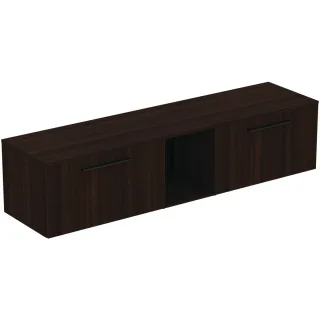 Ideal Standard Möbel-Set 200cm i.life B 2 Auszüge 1 mi.off.Fach Gr.Schwarz Coffee Oak, T5849NW T5849NW