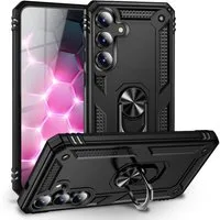 Nalia Smartphone-Hülle Samsung Galaxy S25 FE 17 cm (6,7 Zoll), Military Style / Panzer Hülle mit Ring / Extrem Robust / Outdoor Case