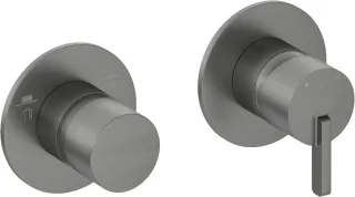 Neuesbad Serie 600 Wannenarmatur Unterputz, mit Umstellung, Oberfläche: Titanium NB1BQS_D46P1