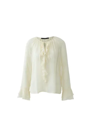 Oui - Bluse whitecap gray - Gr. - 36