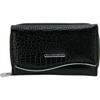 J JONES JENNIFER JONES Geldbörse Damen Leder Portmonee Modische Croco Glanz Optik, mit RFID-Schutz, Croco-Glanz-Optik