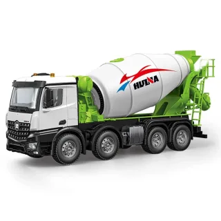 HUINA 1537 1/14 12CH 2.4G RC Car Cement Mixer Truck Remote Control Full-Scale With Light Heavy-Duty Simulation Engineeri