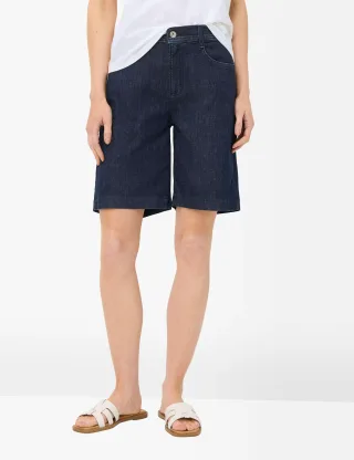 Brax Damen Bermuda Style MAINE B CLEAN DARK BLUE, denim dunkelblau, Gr. 40