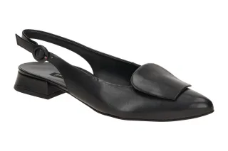 Paul Green PG 6090-01 Schwarz Echtleder Sling Pumps 2cm Absatz F Weite