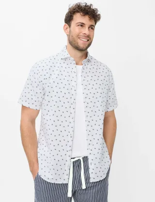 Brax Herren Hemd Style HARDY white, weiß, Gr. XXXL
