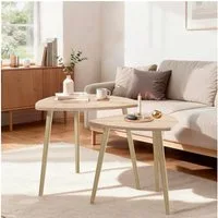 Vicco Couchtisch Twino, Sonoma, 60 x 50 cm 2er Set (1-St)