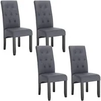 Woltu Esszimmerstuhl (Set, 4 St), Küchenstuhl mit Massivholz Beine