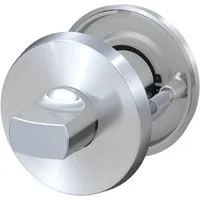 BASI Türbeschlag Rosettenpaar (Packung), aus Edelstahl, mit WC-Schloss, für Türstärken 38 - 45 mm
