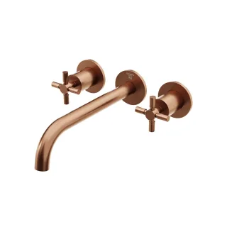 Steinberg Serie 250 3-Loch Waschtisch-Wand-Armatur, Kupfer gebürstet 250 1902 BC