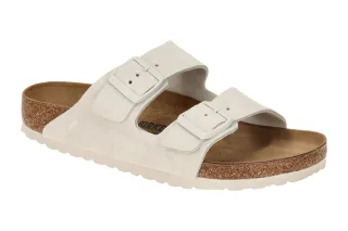 Birkenstock 1026817 BS Arizona Damenschuhe wei? antique white bequeme Pantole...