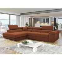 MIRJAN24 Ecksofa Torezio Cord, mit Bettkasten und Schlaffunktion, Einstellbare Kopfstützen, 274x203x70-90 cm