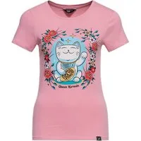 QueenKerosin Print-Shirt Lucky Cat (1-tlg) mit Artwork-Print