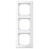 Rahmen 3-fach mit Beschriftungsträger, Typ 470319, Abdeckrahmen, M-SMART System M weiß (glänzend), Retail