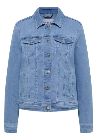 CECIL - Jeansjacke mit Brusttaschen und Knöpfen light blue washed - Gr. - L