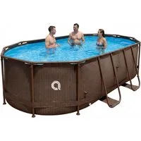 Avenli Framepool Pool Oval 427x275x100 cm, Aufstellpool (Stahlrahmenpool, ohne Zubehör), Auch als Ersatzpool geeignet